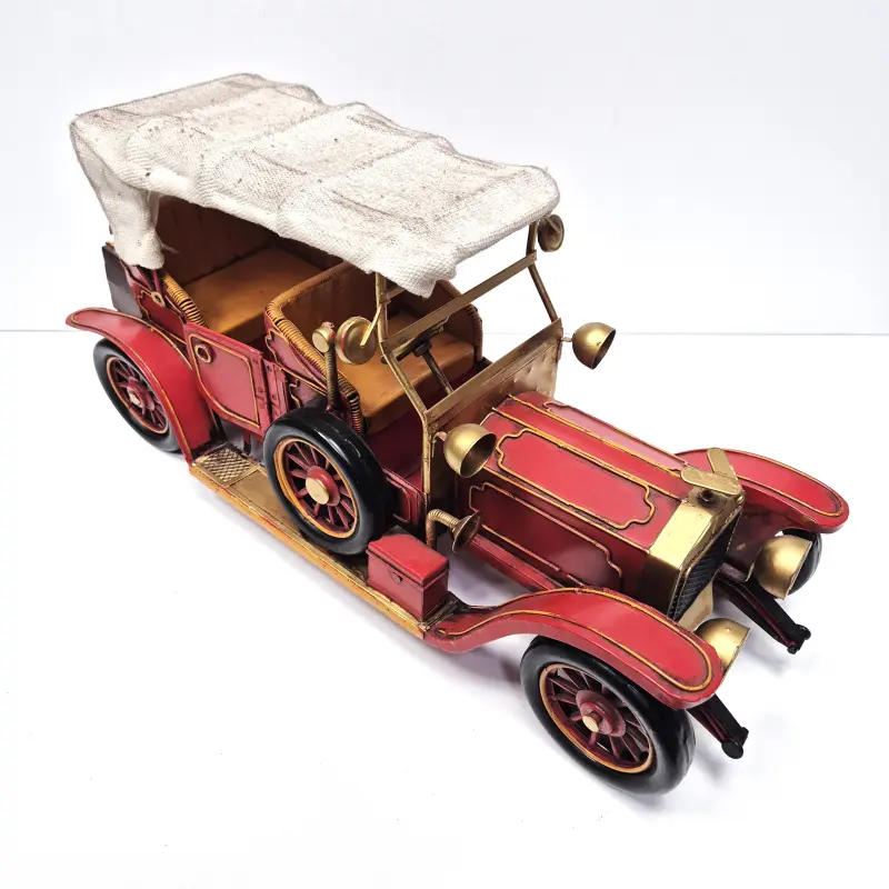 Masina epoca, rosie din metal, model 12-13 red